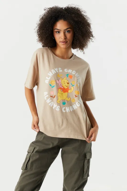 Winnie The Pooh Always Growing Graphic Boyfriend T-Shirt sold by Charlotte Russe