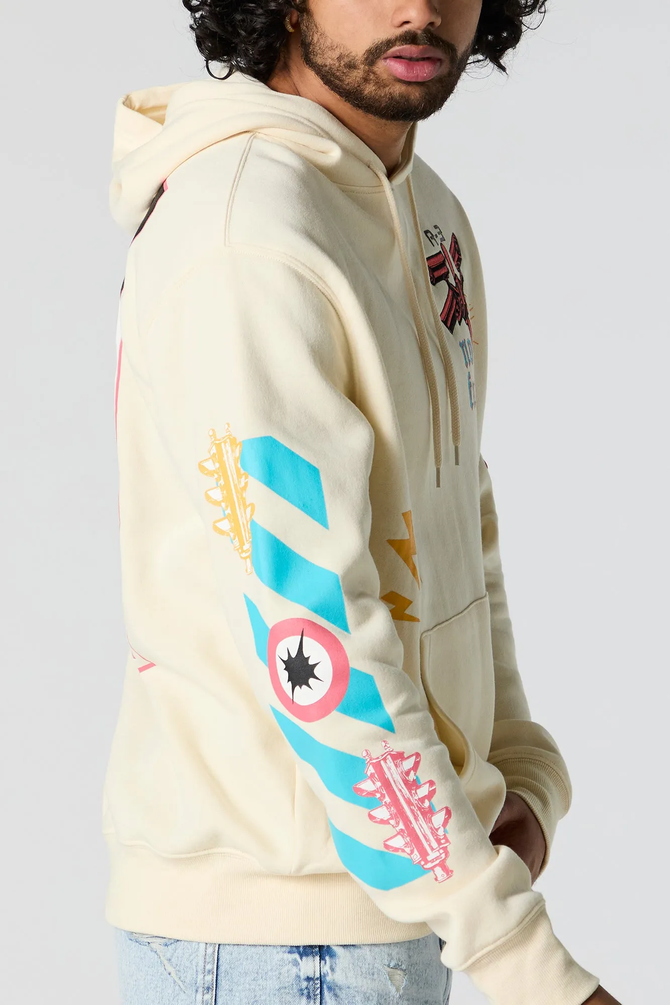 No Future Embroidered Fleece Hoodie sold by Charlotte Russe product image thumbnail 4