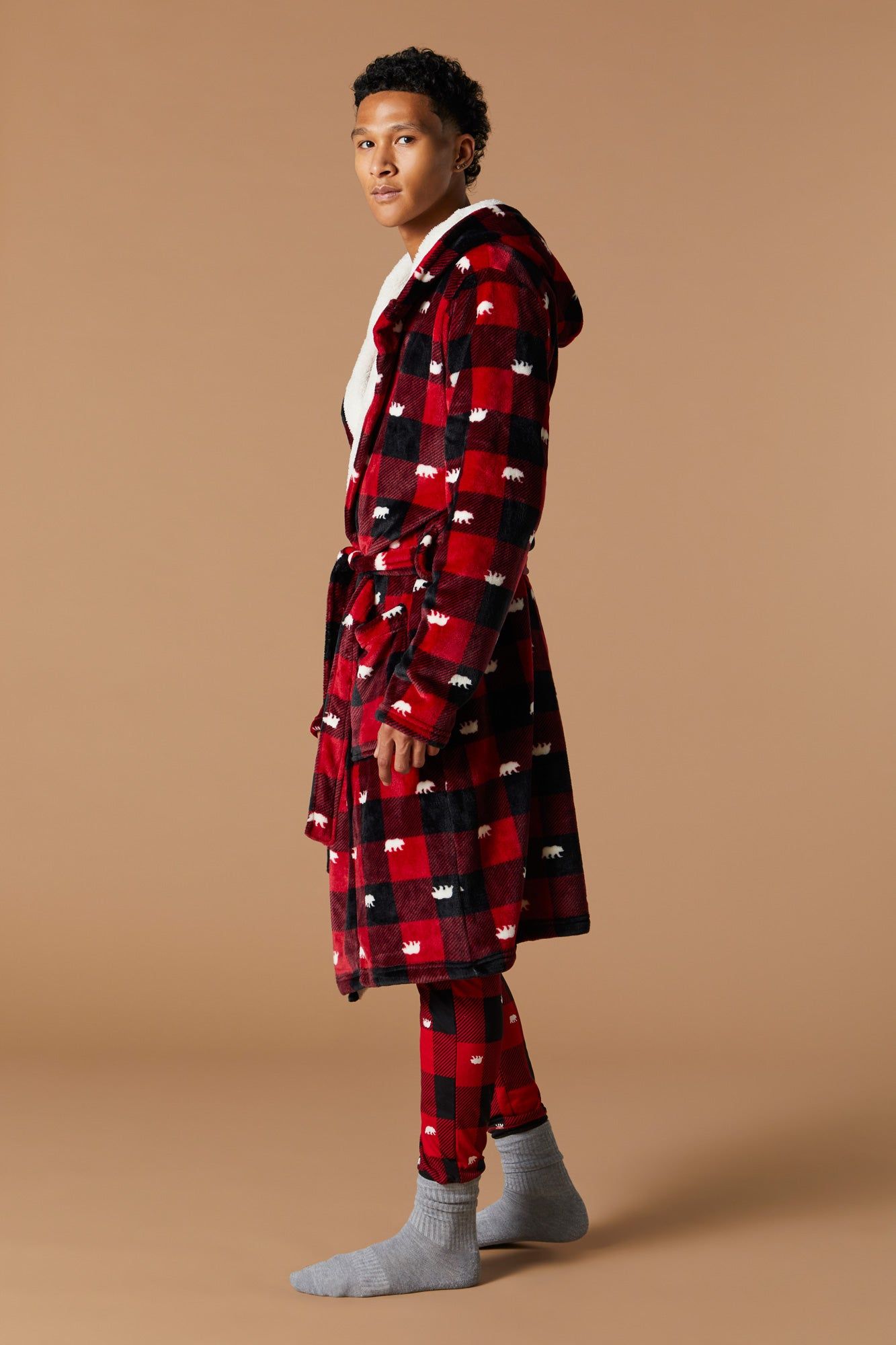 Unisex Matching the Family Bear Plush Robe sold by Charlotte Russe product image thumbnail 3