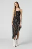 Chiffon Floral Cowl Neck Asymmetrical Midi Dress sold by Charlotte Russe