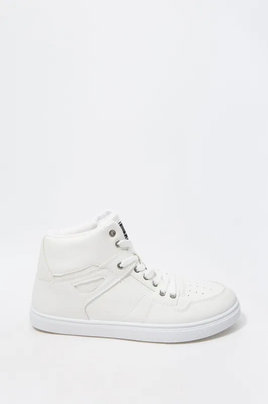 Faux-Leather Lace-Up High Top Sneaker sold by Charlotte Russe