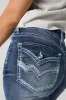 Vintage Wash Rhinestone Wing Embroidered Bootcut Jean sold by Charlotte Russe