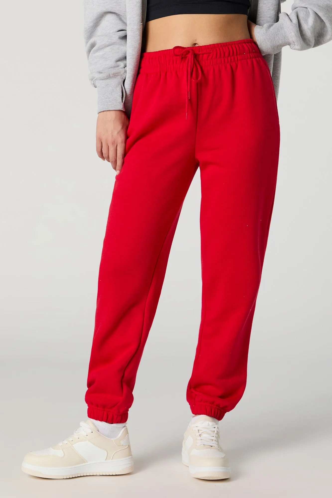 Fleece High Rise Varsity Jogger sold by Charlotte Russe product image thumbnail 2