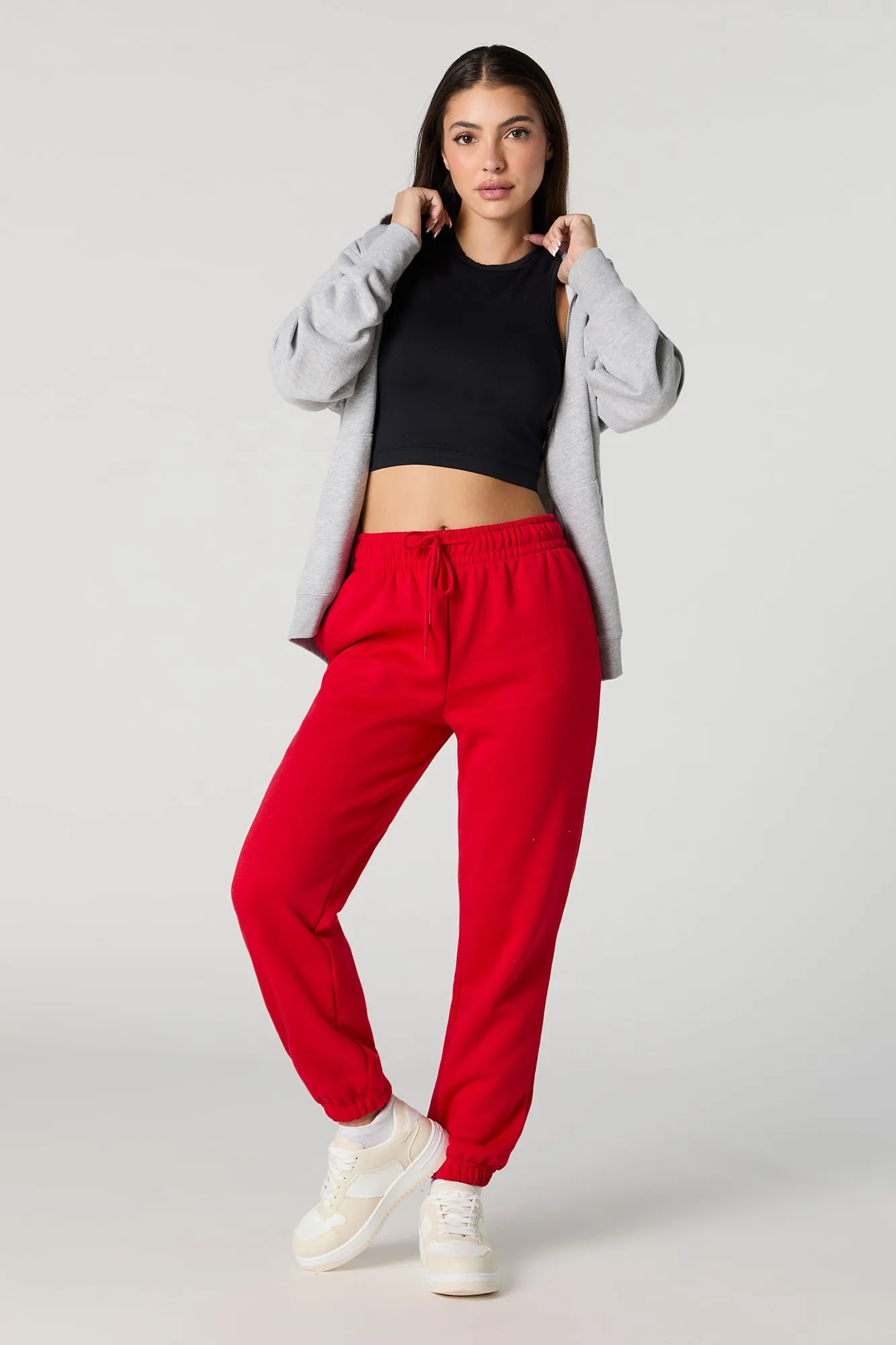 Fleece High Rise Varsity Jogger sold by Charlotte Russe