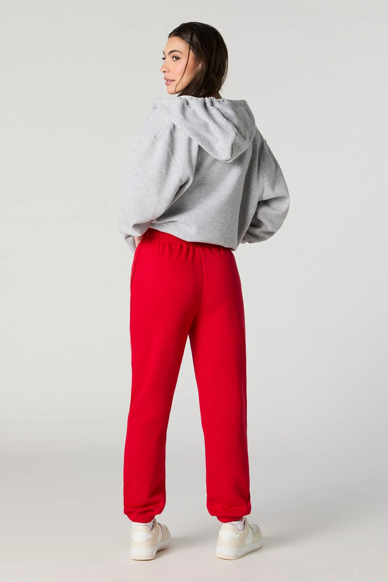 Fleece High Rise Varsity Jogger sold by Charlotte Russe product image thumbnail 3