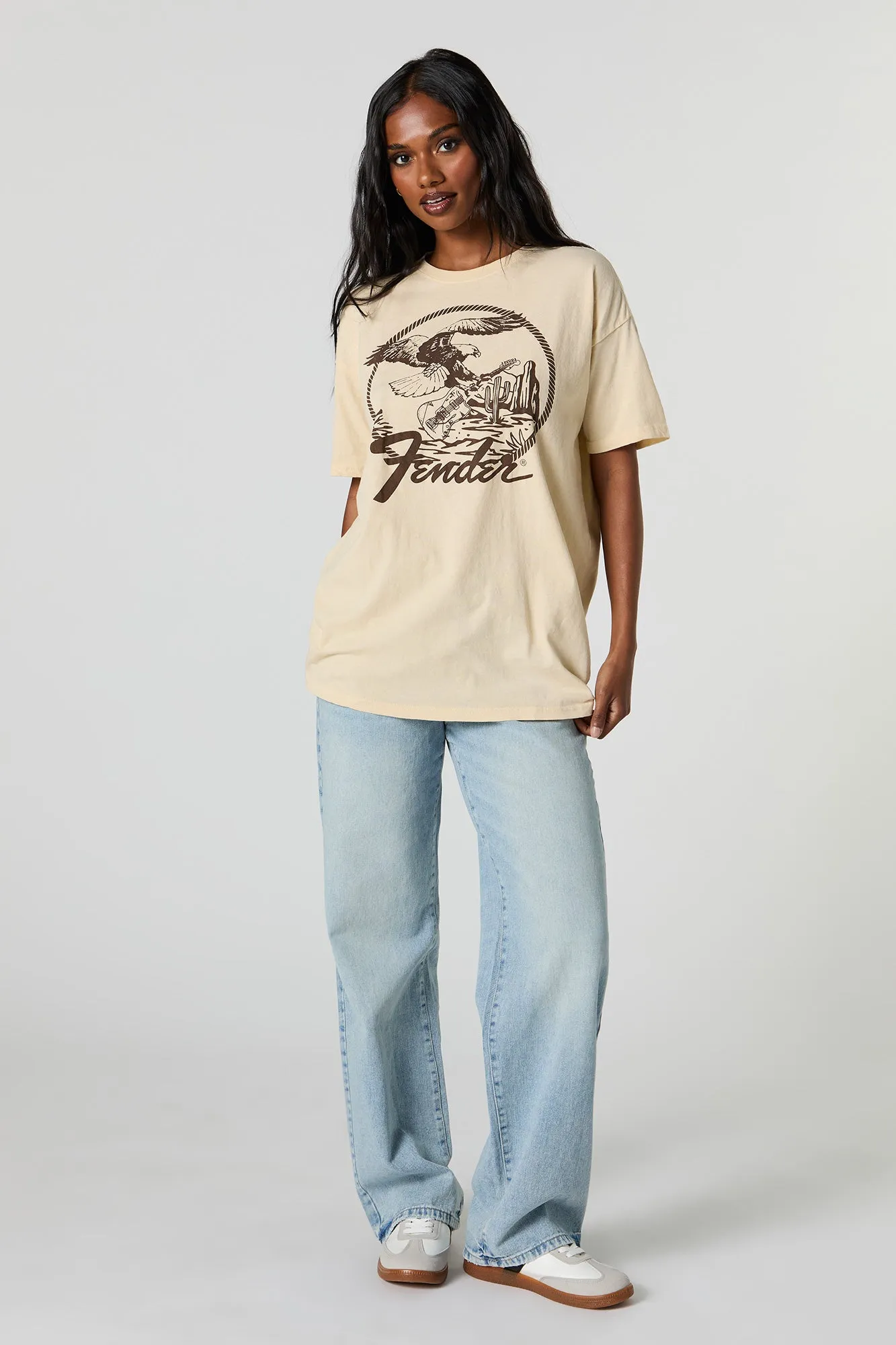Fender Graphic Boyfriend T-Shirt sold by Charlotte Russe product image thumbnail 3