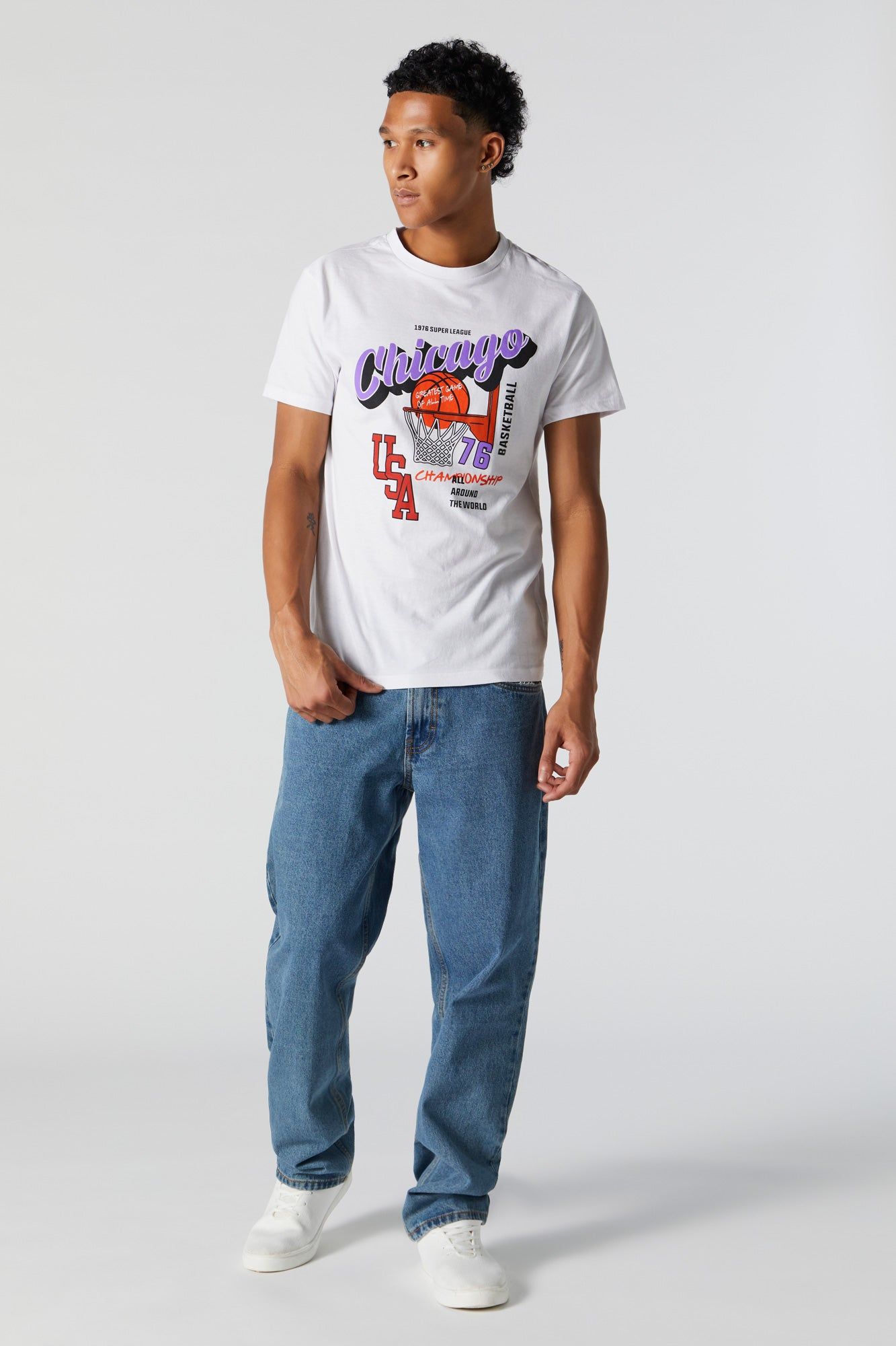 Chicago Basketball Graphic T-Shirt sold by Charlotte Russe product image thumbnail 3