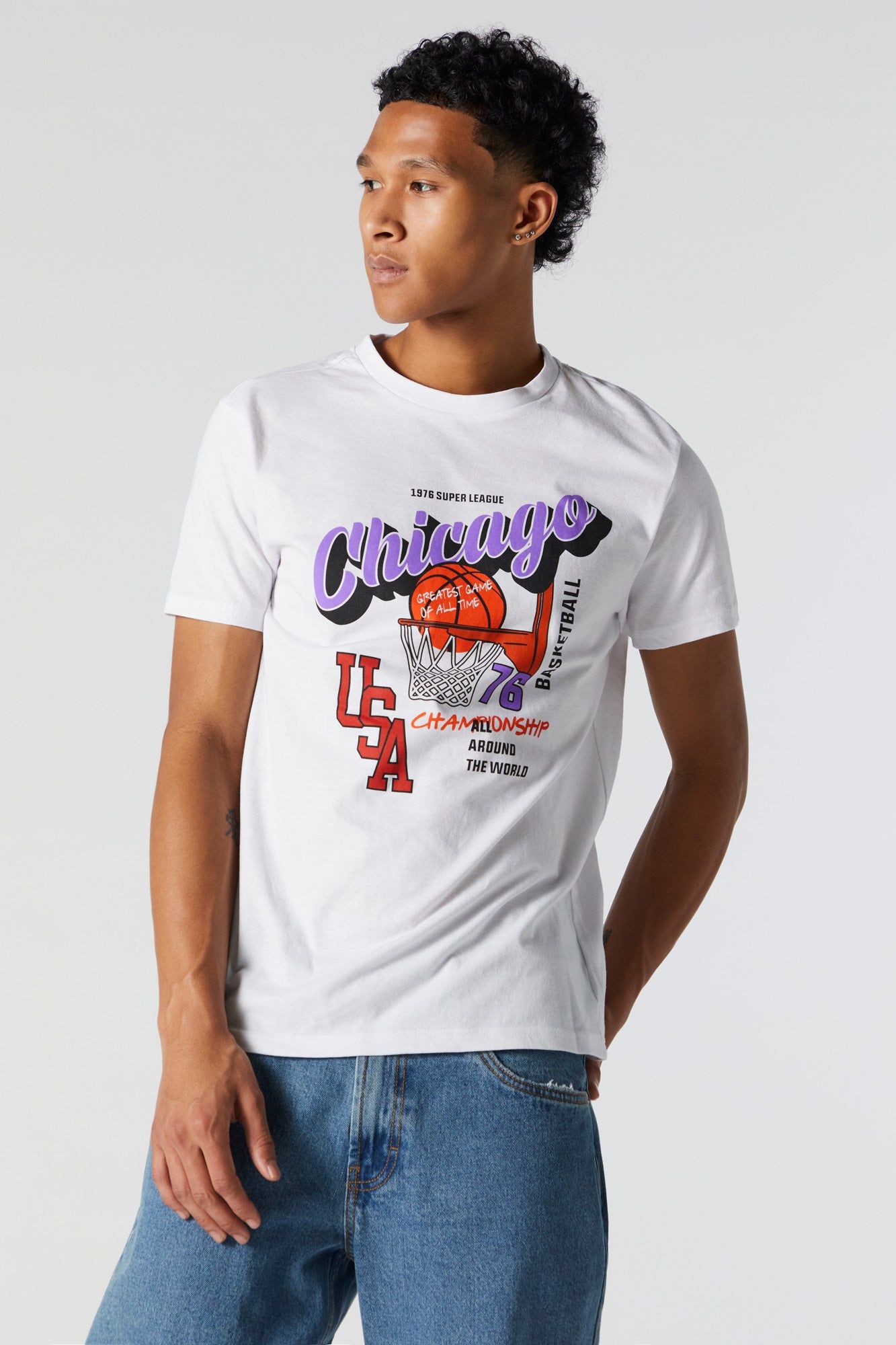 Chicago Basketball Graphic T-Shirt sold by Charlotte Russe