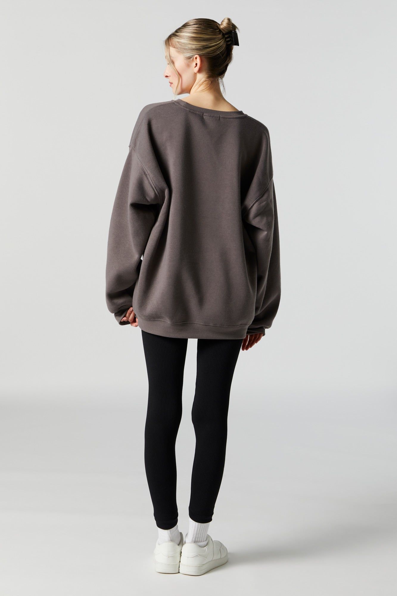 Black High Rise Ribbed Legging sold by Charlotte Russe product image thumbnail 3