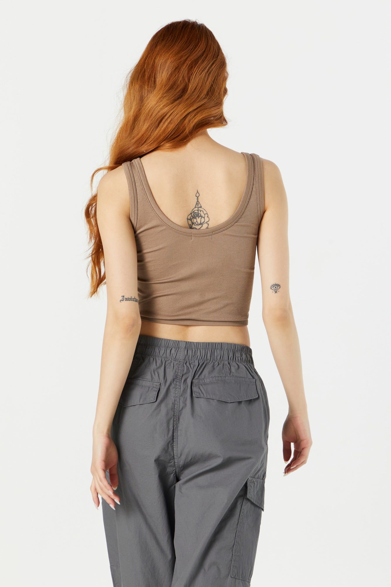 Seamless Ribbed V-Neck Tank sold by Charlotte Russe product image thumbnail 2