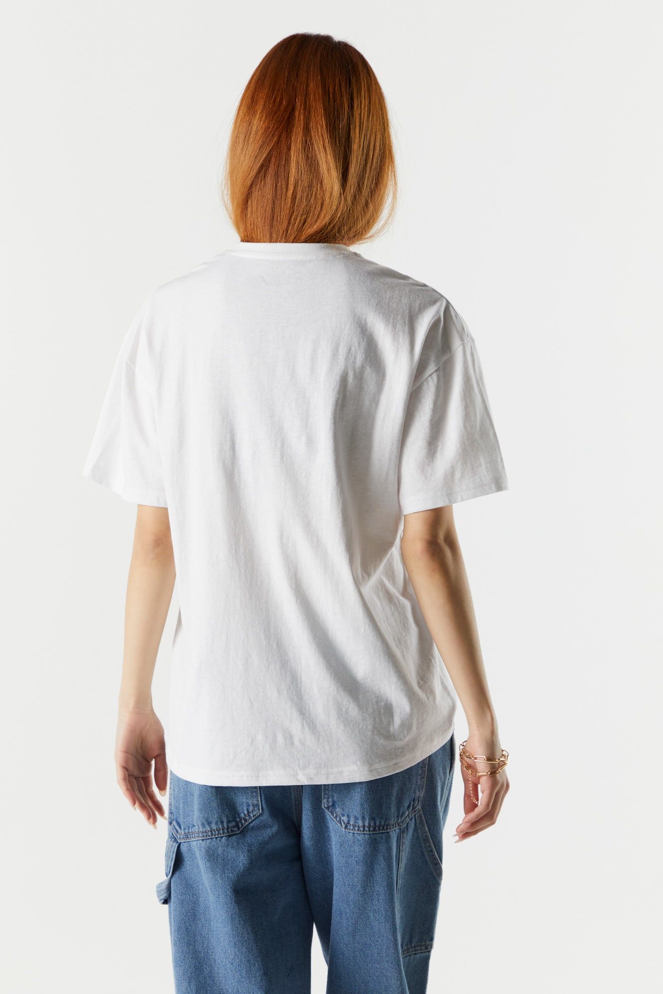 White Mickey Mouse Graphic Boyfriend T-Shirt sold by Charlotte Russe product image thumbnail 2