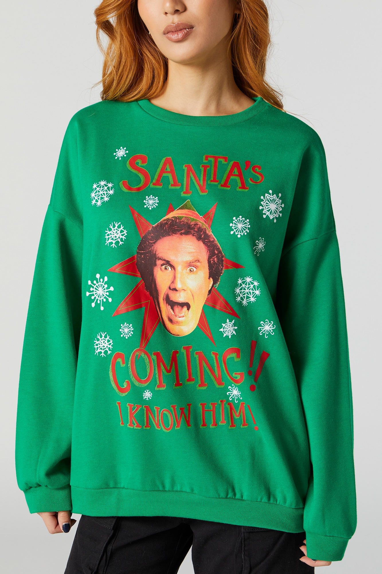 The Elf Graphic Fleece Sweatshirt sold by Charlotte Russe product image thumbnail 2