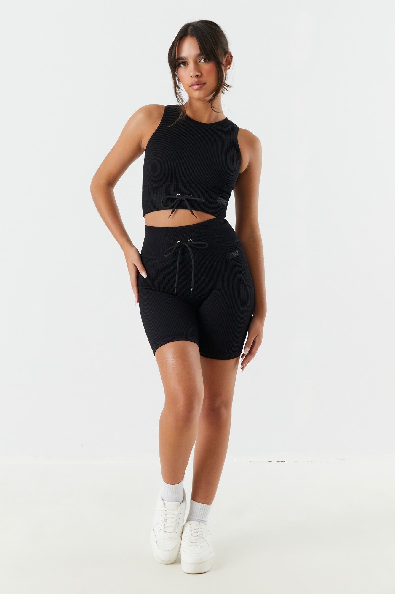 Refuge Seamless Ribbed High Neck Bra sold by Charlotte Russe product image thumbnail 3