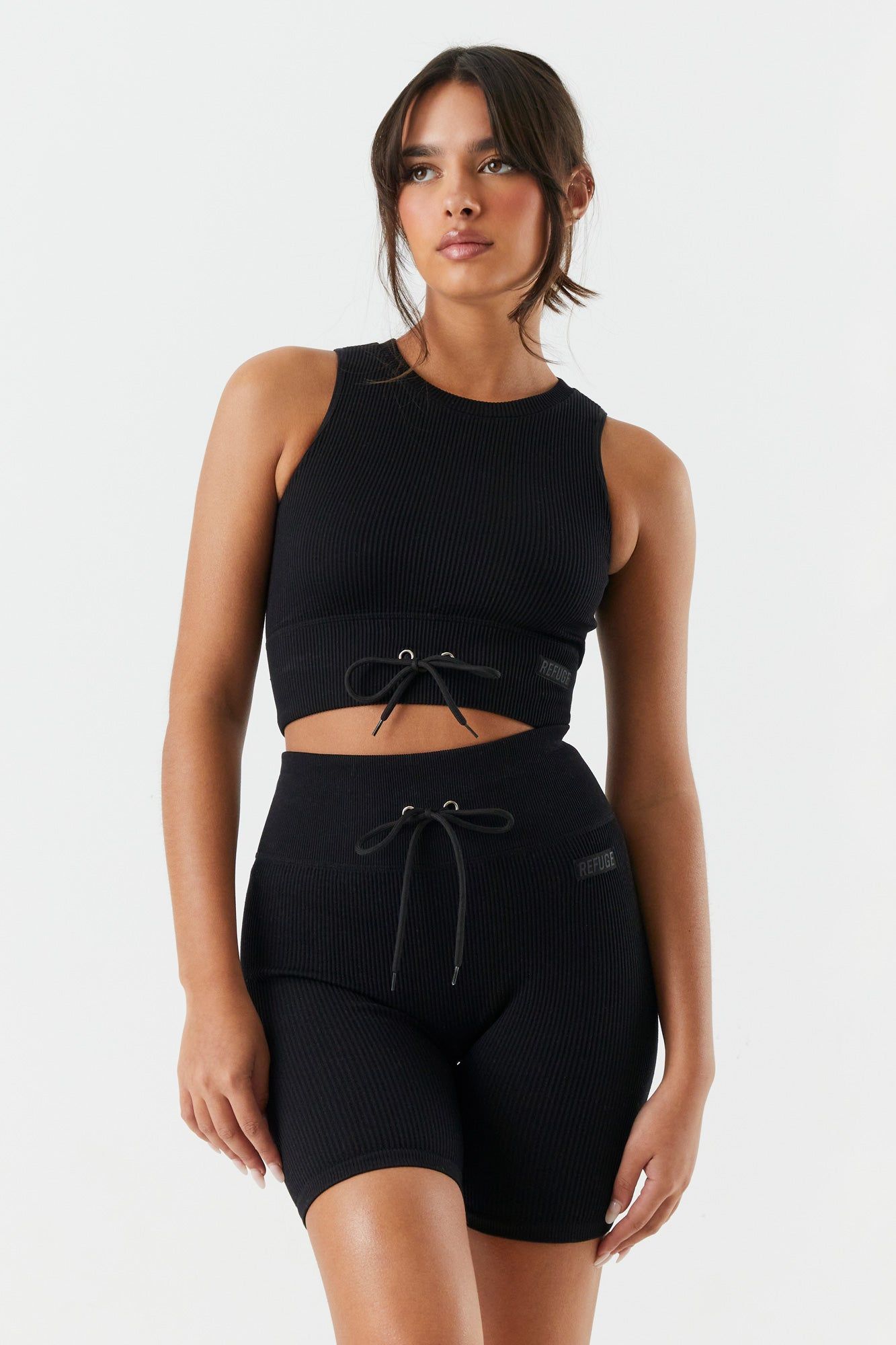 Refuge Seamless Ribbed High Neck Bra sold by Charlotte Russe