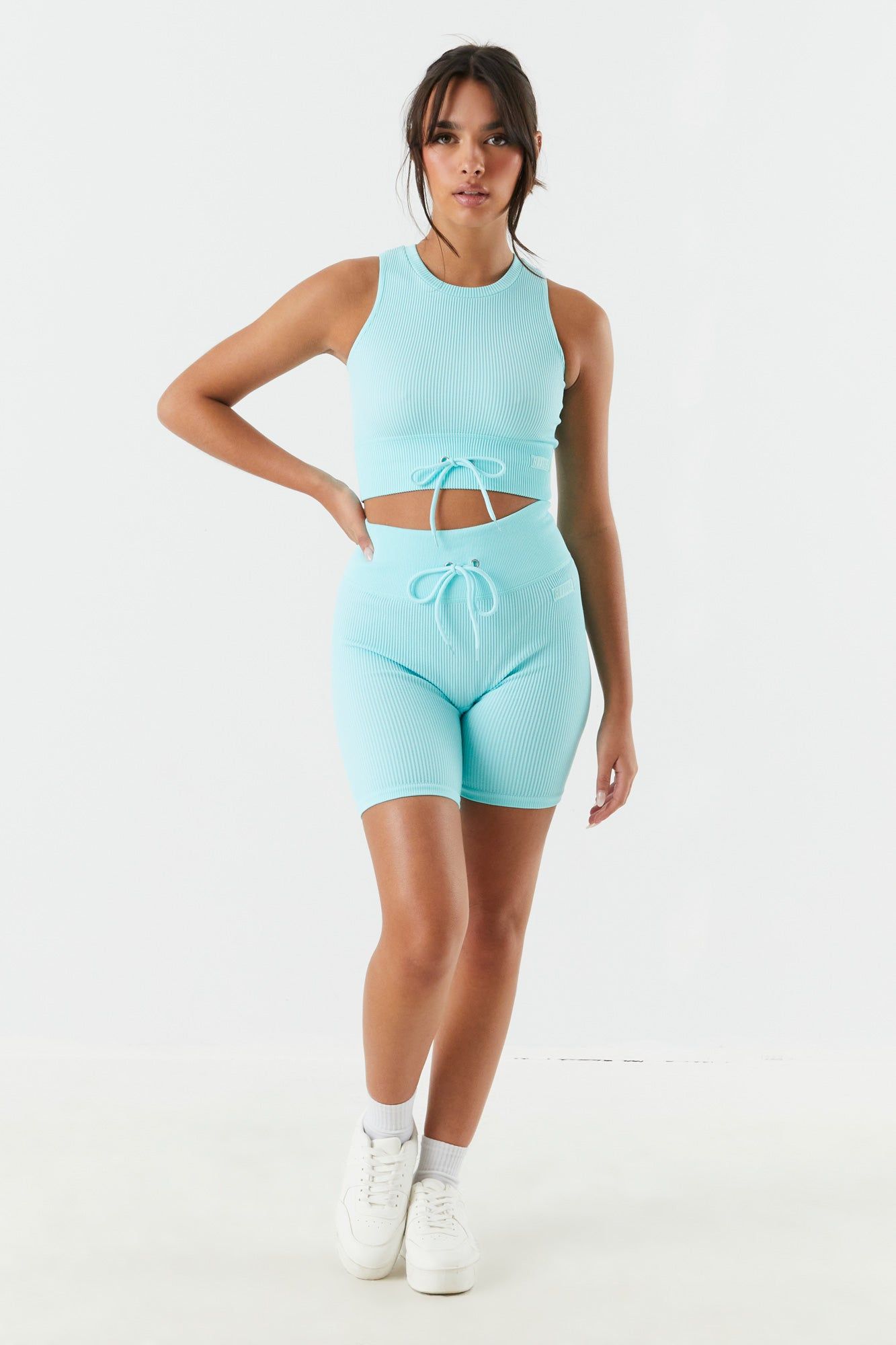 Refuge Seamless Ribbed High Neck Bra sold by Charlotte Russe product image thumbnail 8