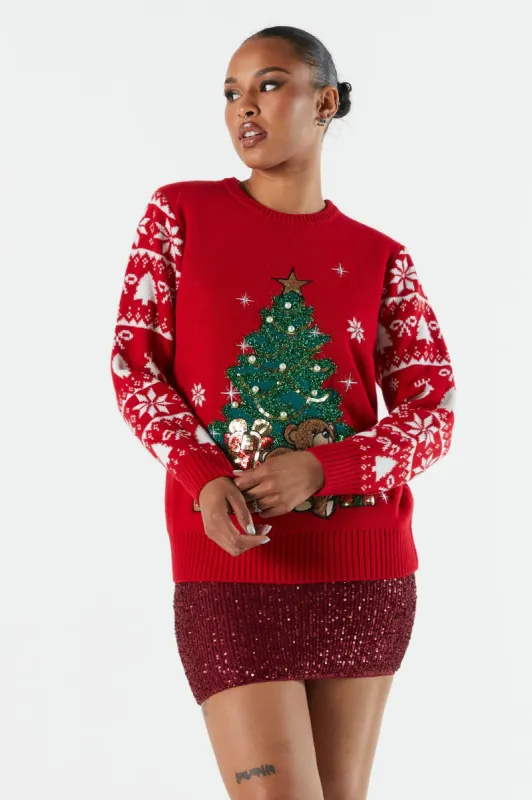 Sparkly Tree Christmas Sweater sold by Charlotte Russe