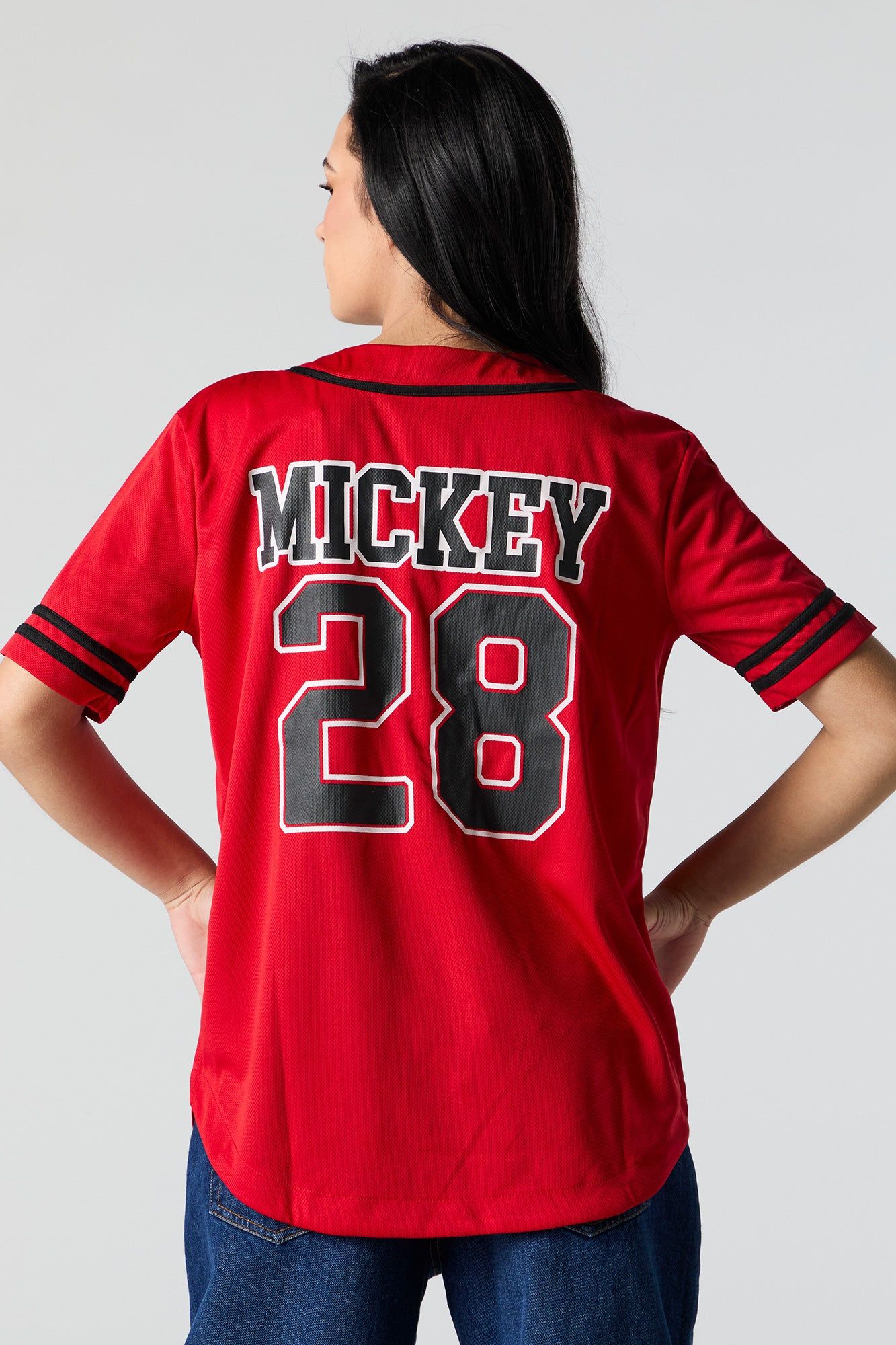 Mickey Graphic Mesh Baseball Jersey sold by Charlotte Russe product image thumbnail 4