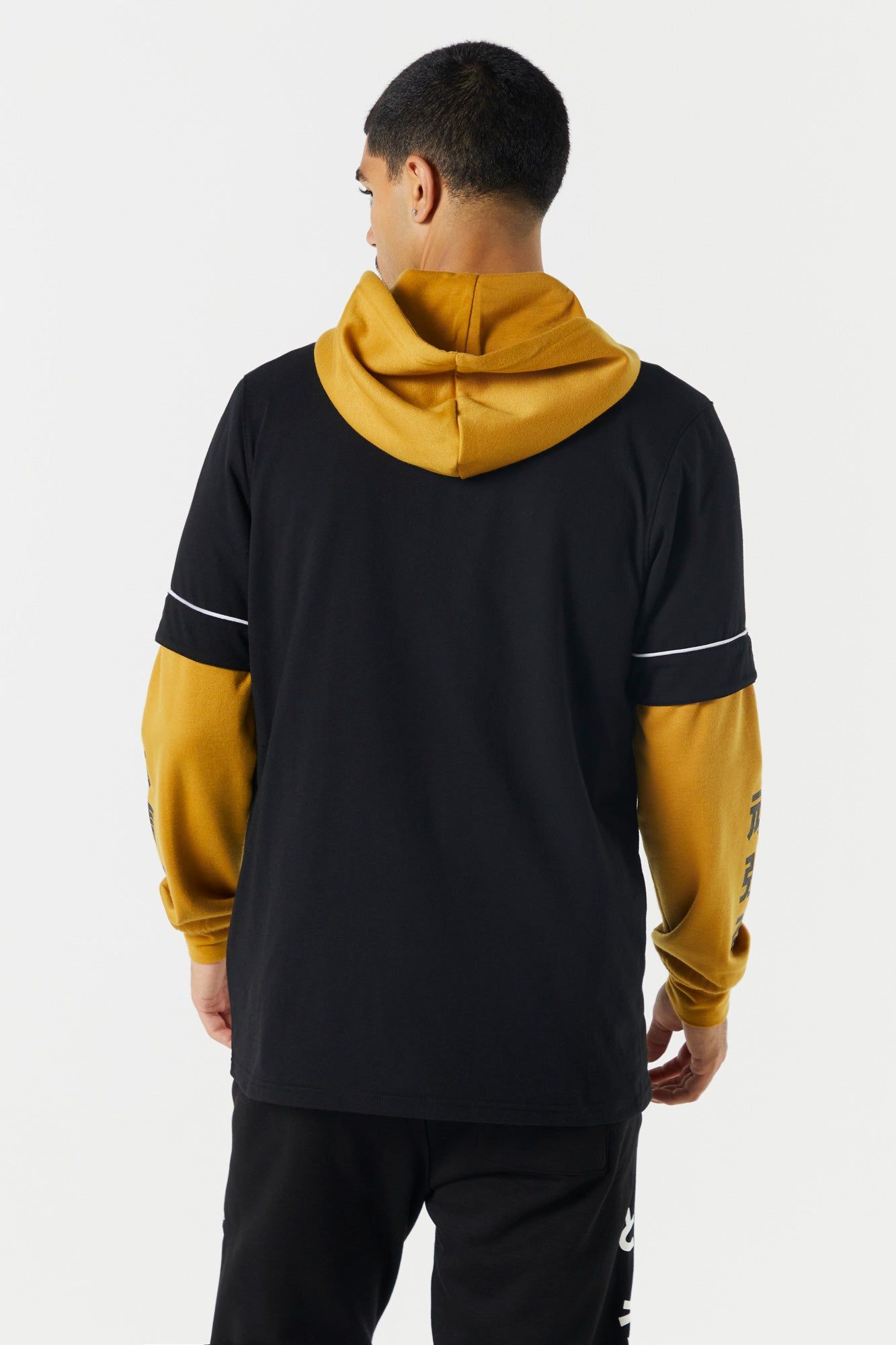 Layered Graphic Baseball Hoodie sold by Charlotte Russe product image thumbnail 3