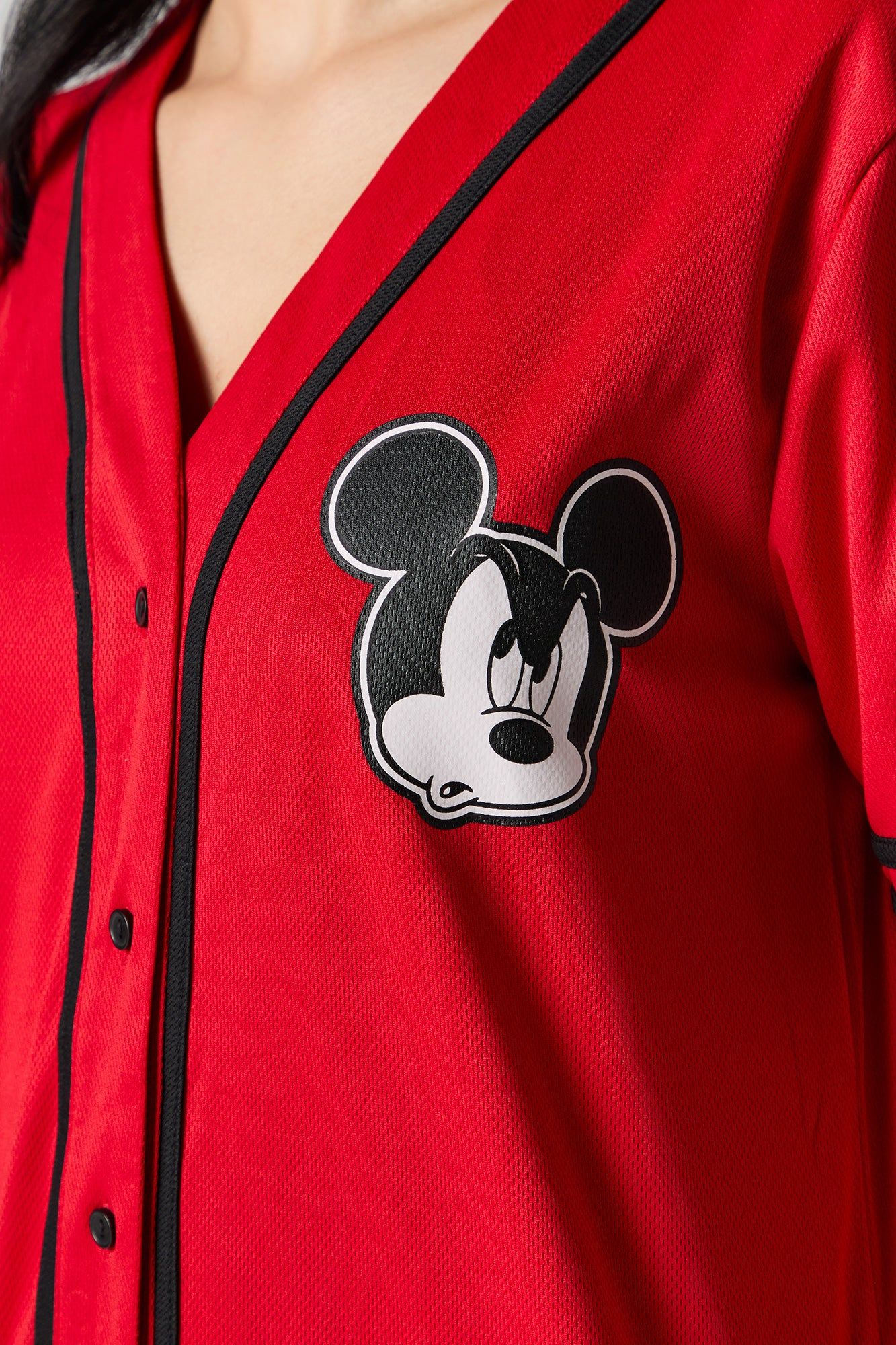 Mickey Graphic Mesh Baseball Jersey sold by Charlotte Russe product image thumbnail 5