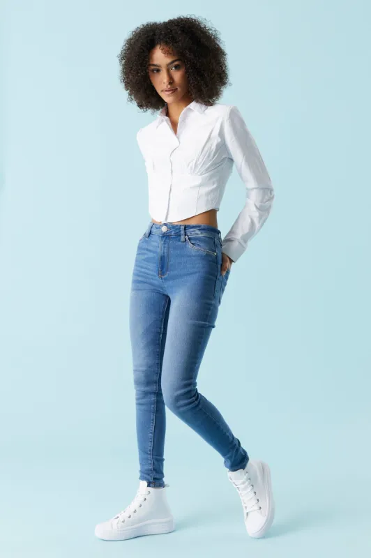 Refuge Miami Medium Wash Skinny Jean sold by Charlotte Russe
