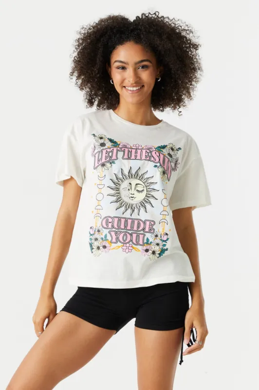 Let The Sun Guide You Graphic Boyfriend T-Shirt sold by Charlotte Russe