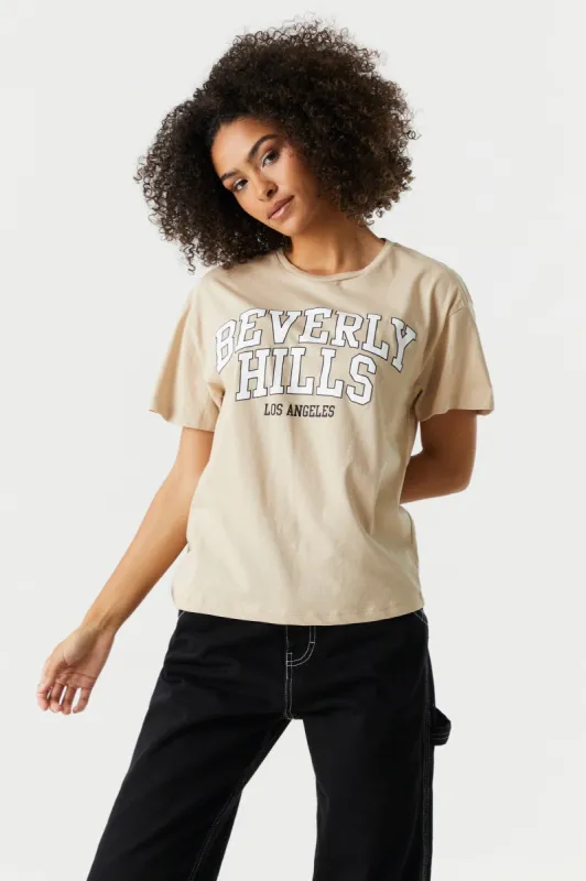Beverly Hills Graphic Boyfriend T-Shirt sold by Charlotte Russe