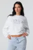 Venice Beach Embroidered Cropped Fleece Sweatshirt sold by Charlotte Russe
