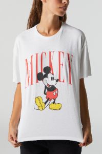 Mickey Mouse Graphic Boyfriend T-Shirt sold by Charlotte Russe
