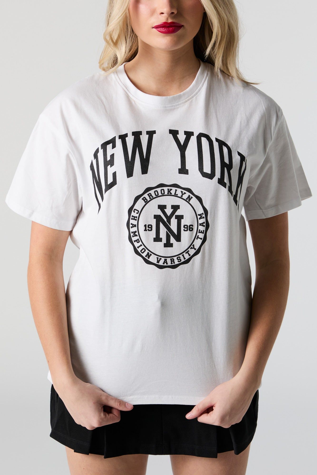 New York Graphic Boyfriend T-Shirt sold by Charlotte Russe