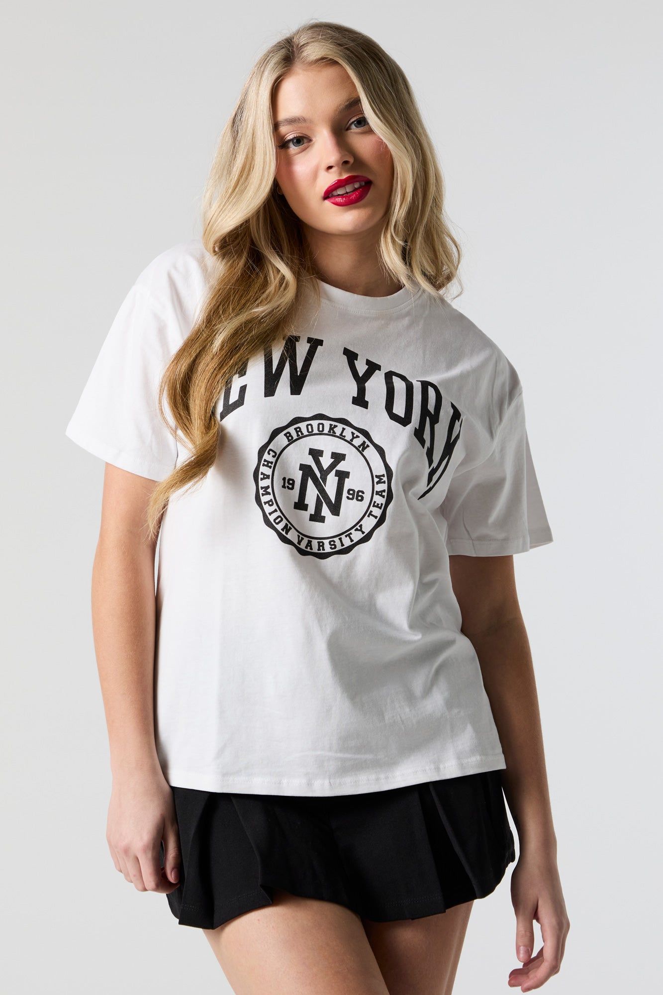 New York Graphic Boyfriend T-Shirt sold by Charlotte Russe product image thumbnail 2