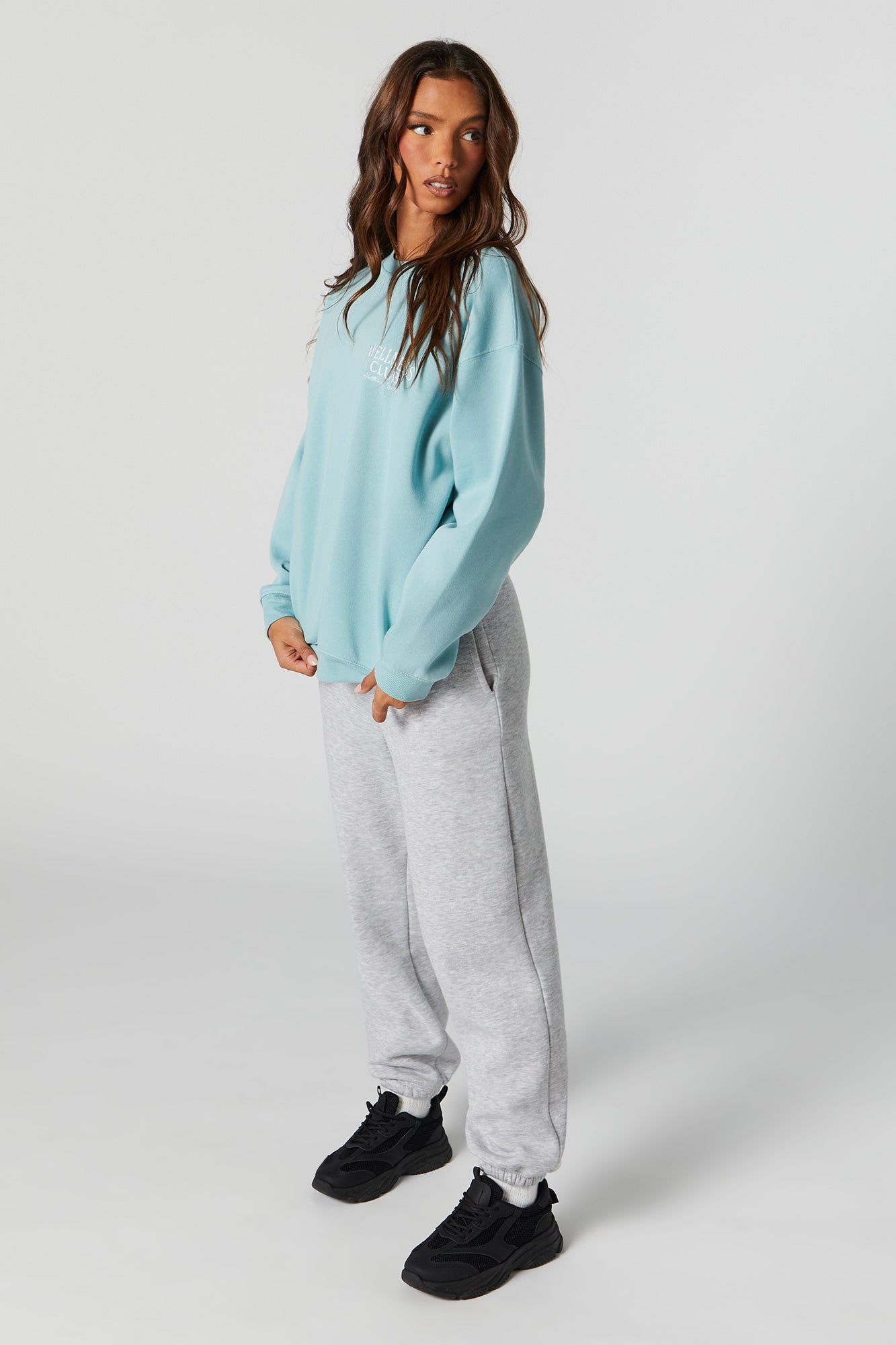 Wellness Club Embroidered Sweatshirt sold by Charlotte Russe product image thumbnail 3