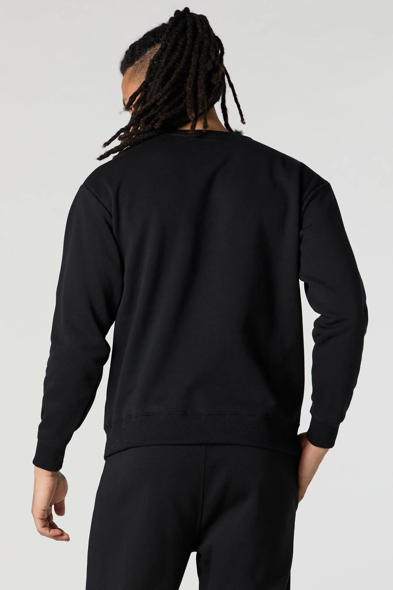 Chenille Embroidered Fleece Sweatshirt sold by Charlotte Russe product image thumbnail 5