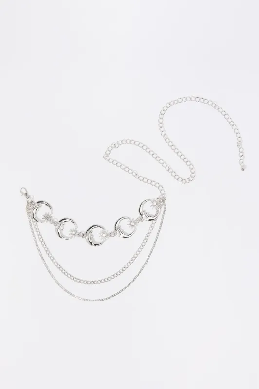 Moon Layered Chain Necklace sold by Charlotte Russe