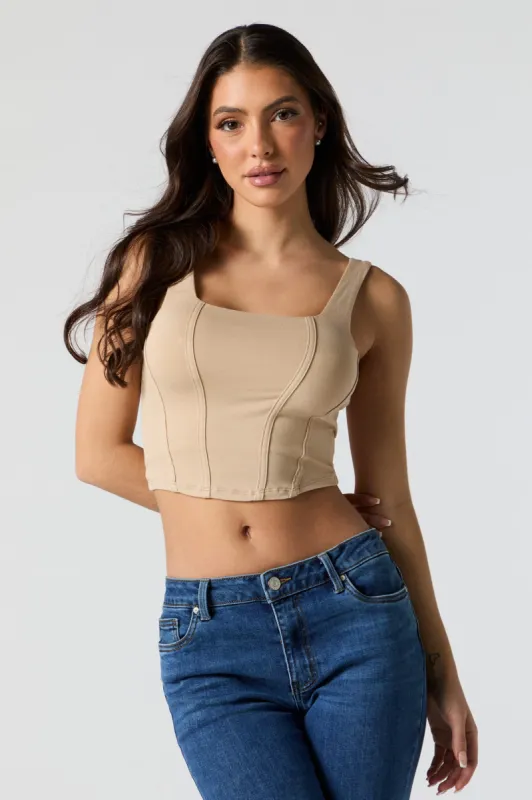 Cropped Corset Tank sold by Charlotte Russe