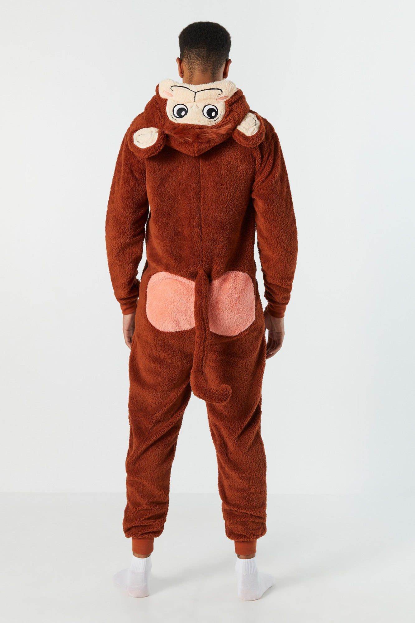 3D Monkey Hood Plush Onesie sold by Charlotte Russe product image thumbnail 3