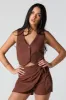 Linen Cropped Vest sold by Charlotte Russe