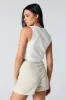 Linen Cropped Vest sold by Charlotte Russe