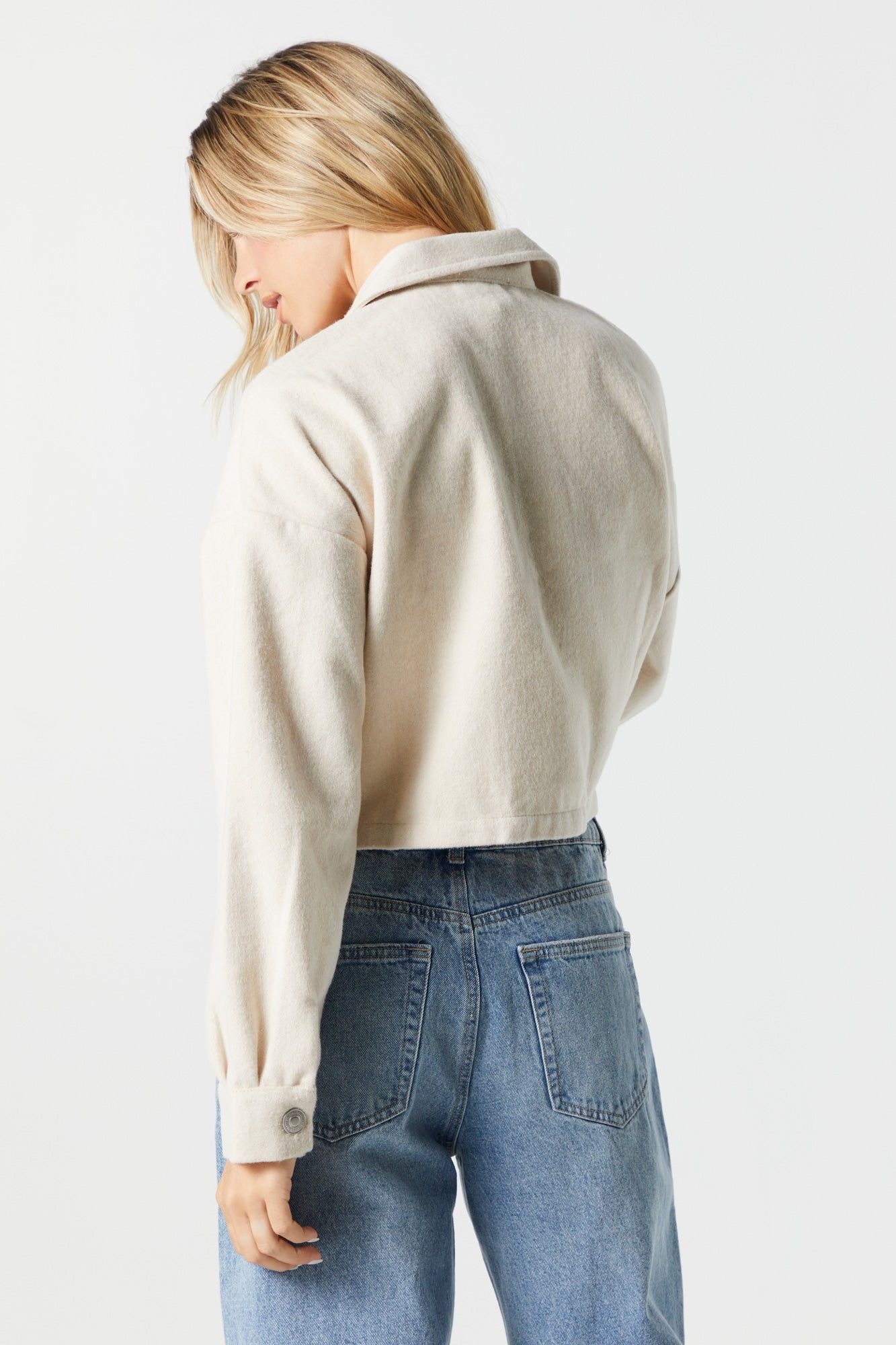 Button-Up Cropped Shacket sold by Charlotte Russe product image thumbnail 5