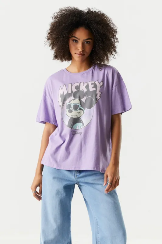 Cool Mickey Mouse Graphic Boyfriend T-Shirt sold by Charlotte Russe
