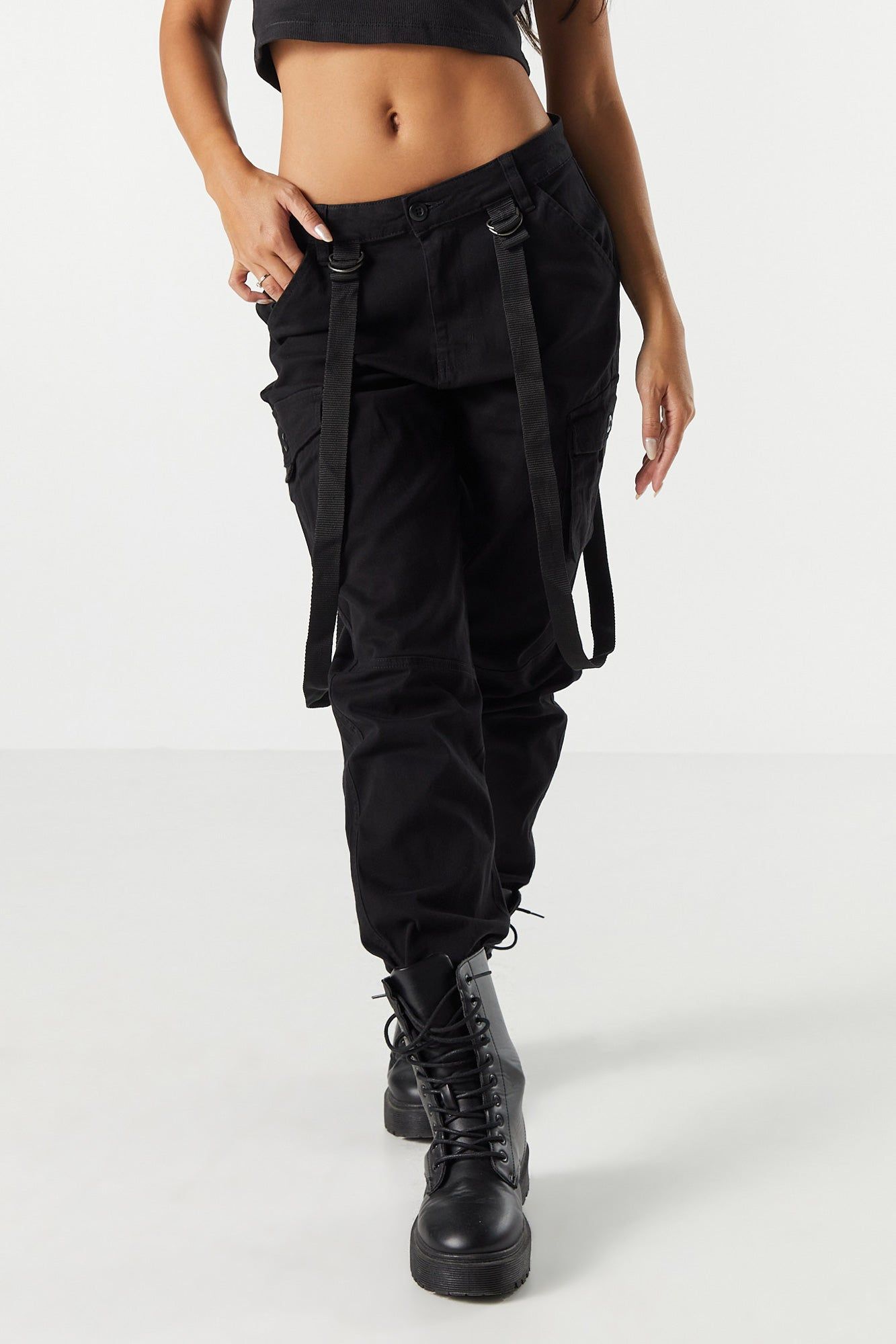 Jogger cargo polyvalent sold by Charlotte Russe product image thumbnail 3