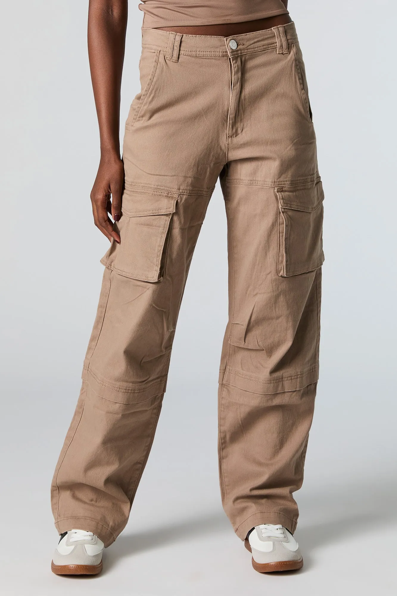 Exposed Seam Straight Leg Cargo Pant sold by Charlotte Russe product image thumbnail 5