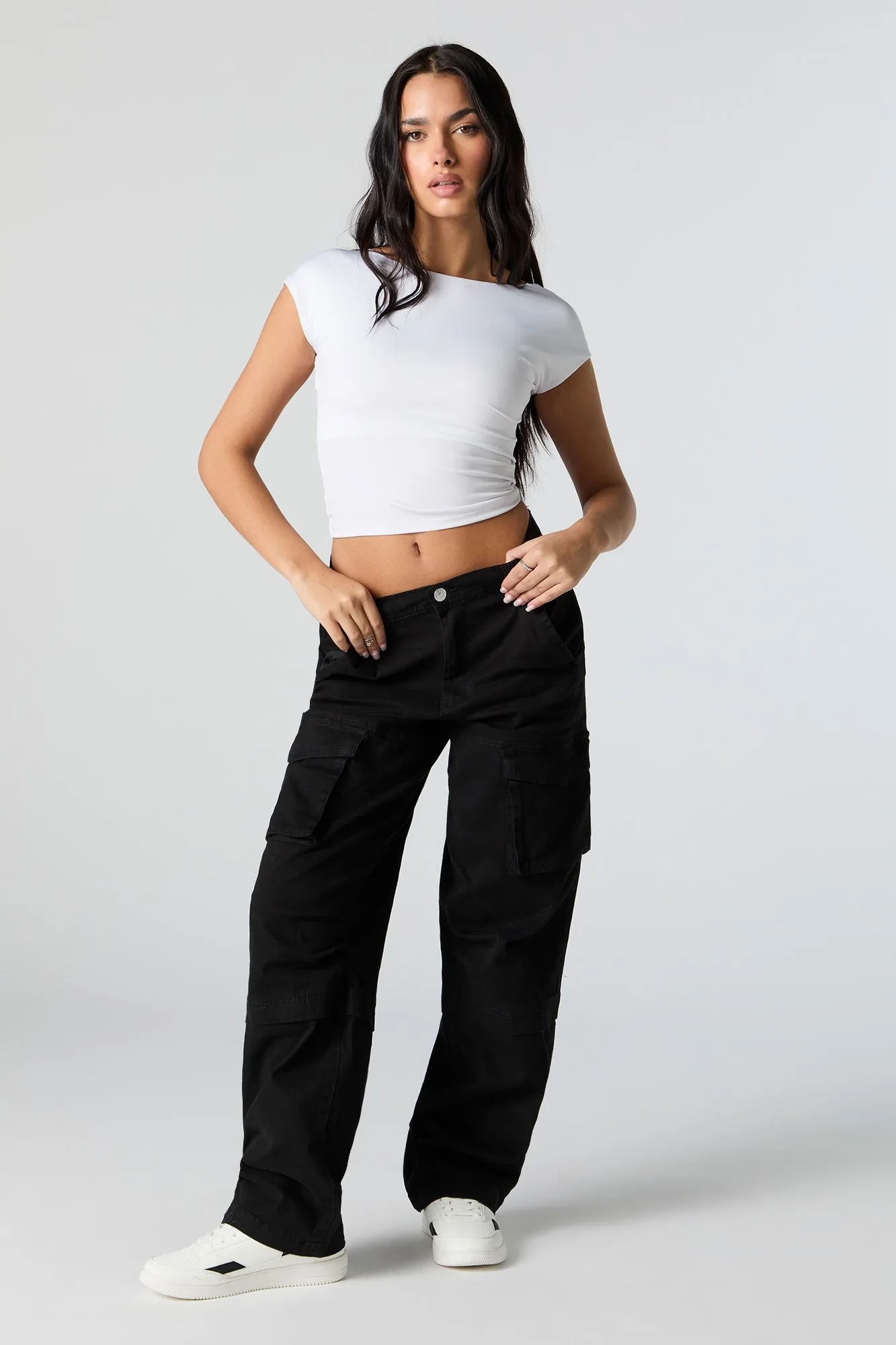 Straight Leg Cargo Pant sold by Charlotte Russe product image thumbnail 4