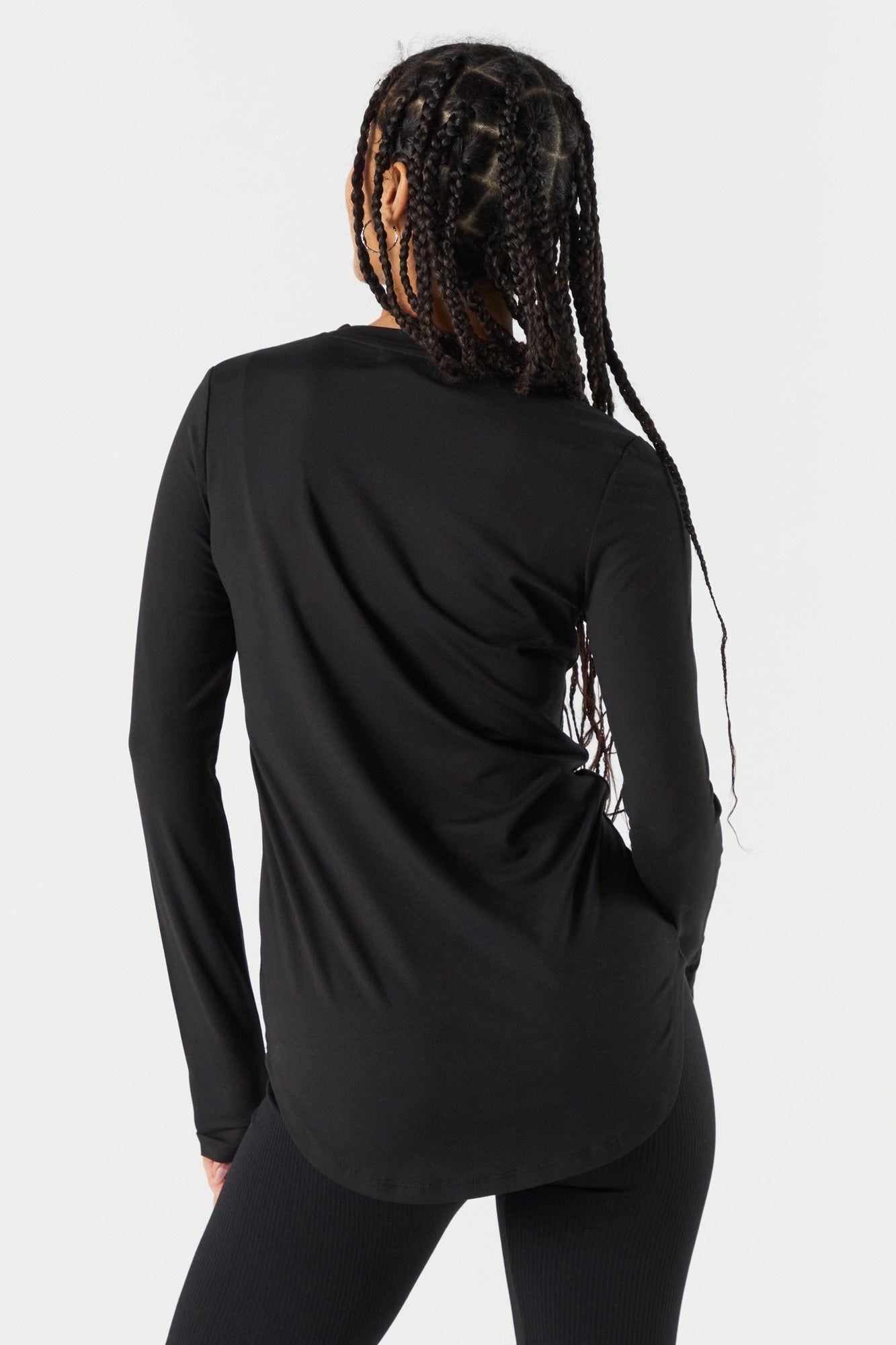 Ribbed Henley Long Top sold by Charlotte Russe product image thumbnail 5