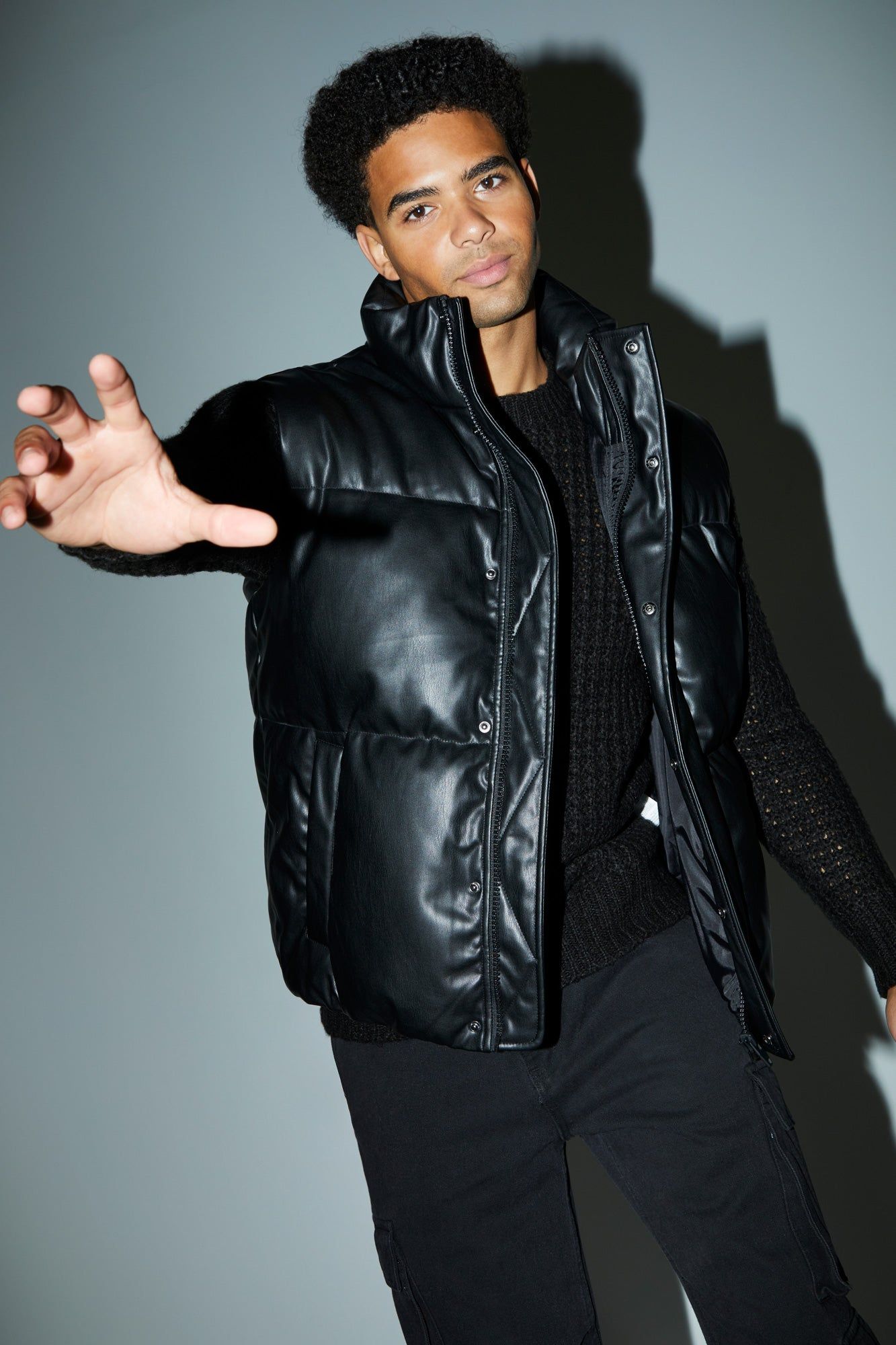 Faux Leather Puffer Vest sold by Charlotte Russe