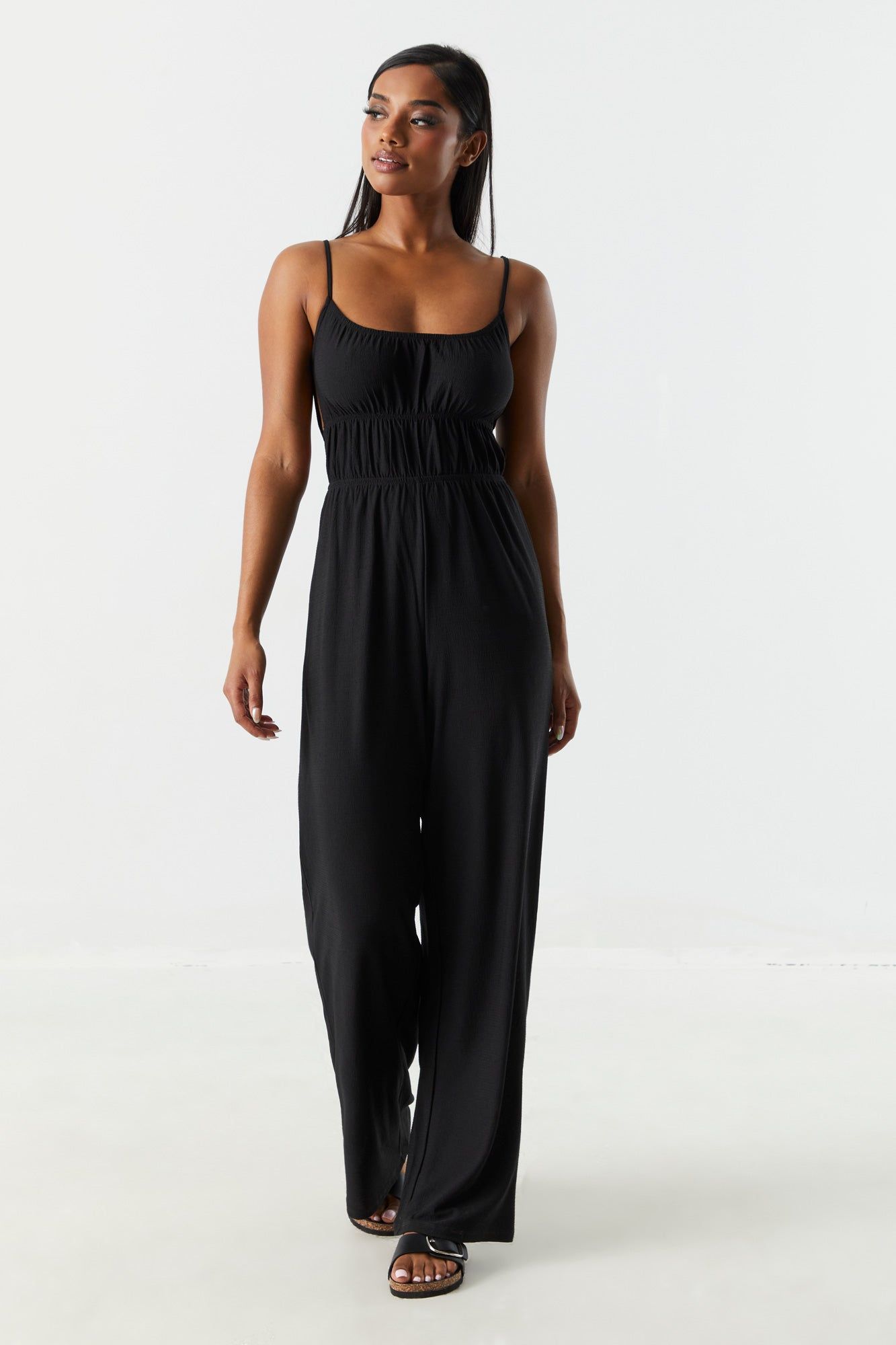 Elastic Waist Jumpsuit sold by Charlotte Russe