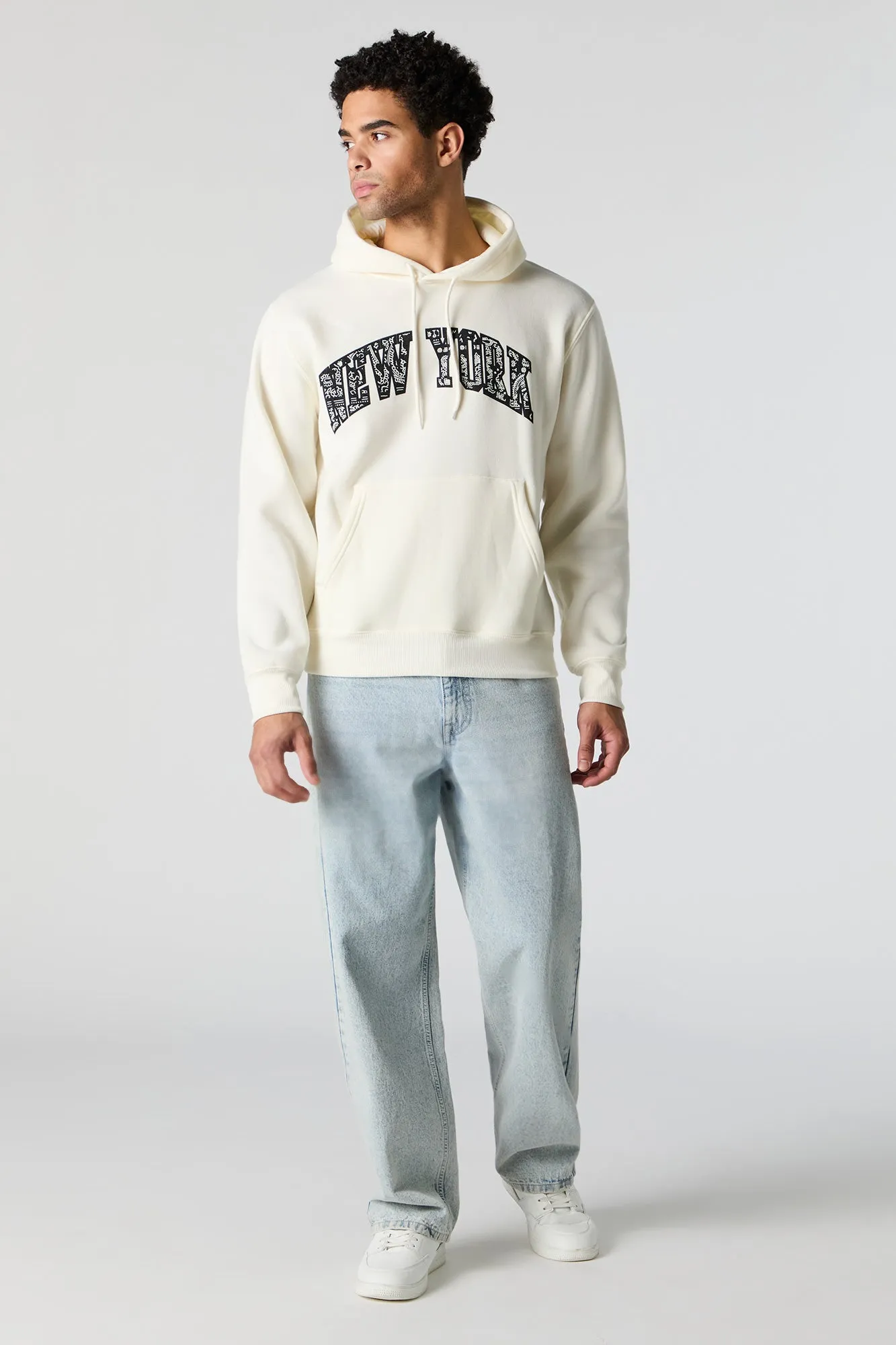 New York Embroidered Fleece Hoodie sold by Charlotte Russe product image thumbnail 4