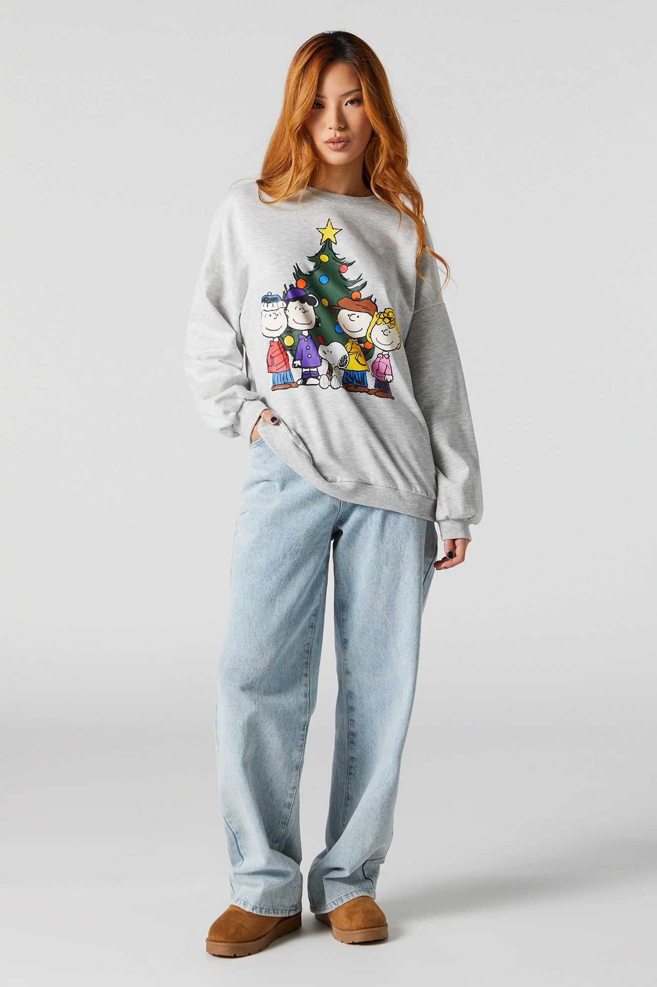 Xmas Charlie Brown Graphic Fleece Sweatshirt sold by Charlotte Russe product image thumbnail 4