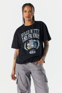 Hello Kitty Friends Graphic Boyfriend T-Shirt sold by Charlotte Russe