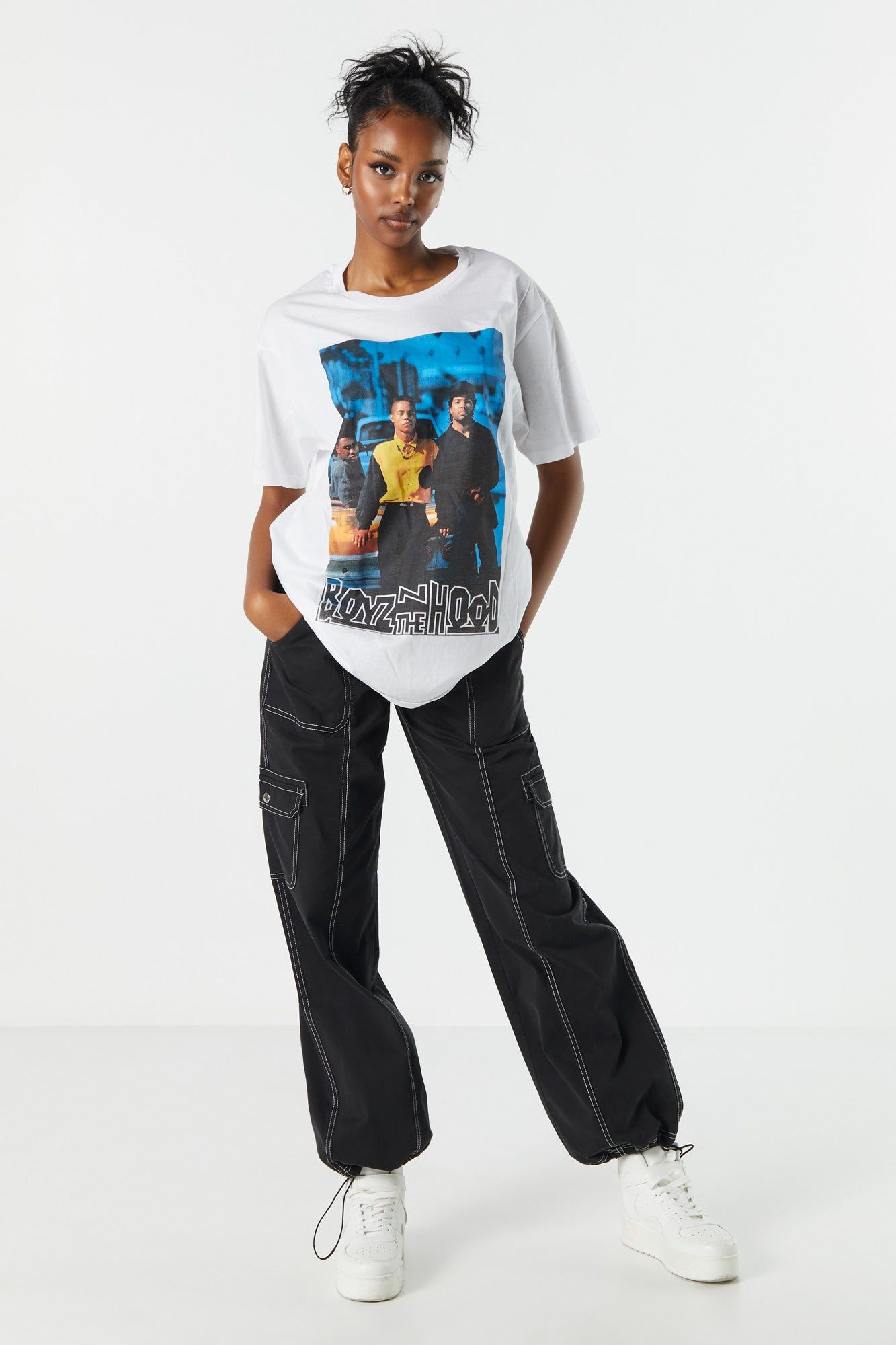 Boys N The Hood Graphic Boyfriend T-Shirt sold by Charlotte Russe product image thumbnail 3