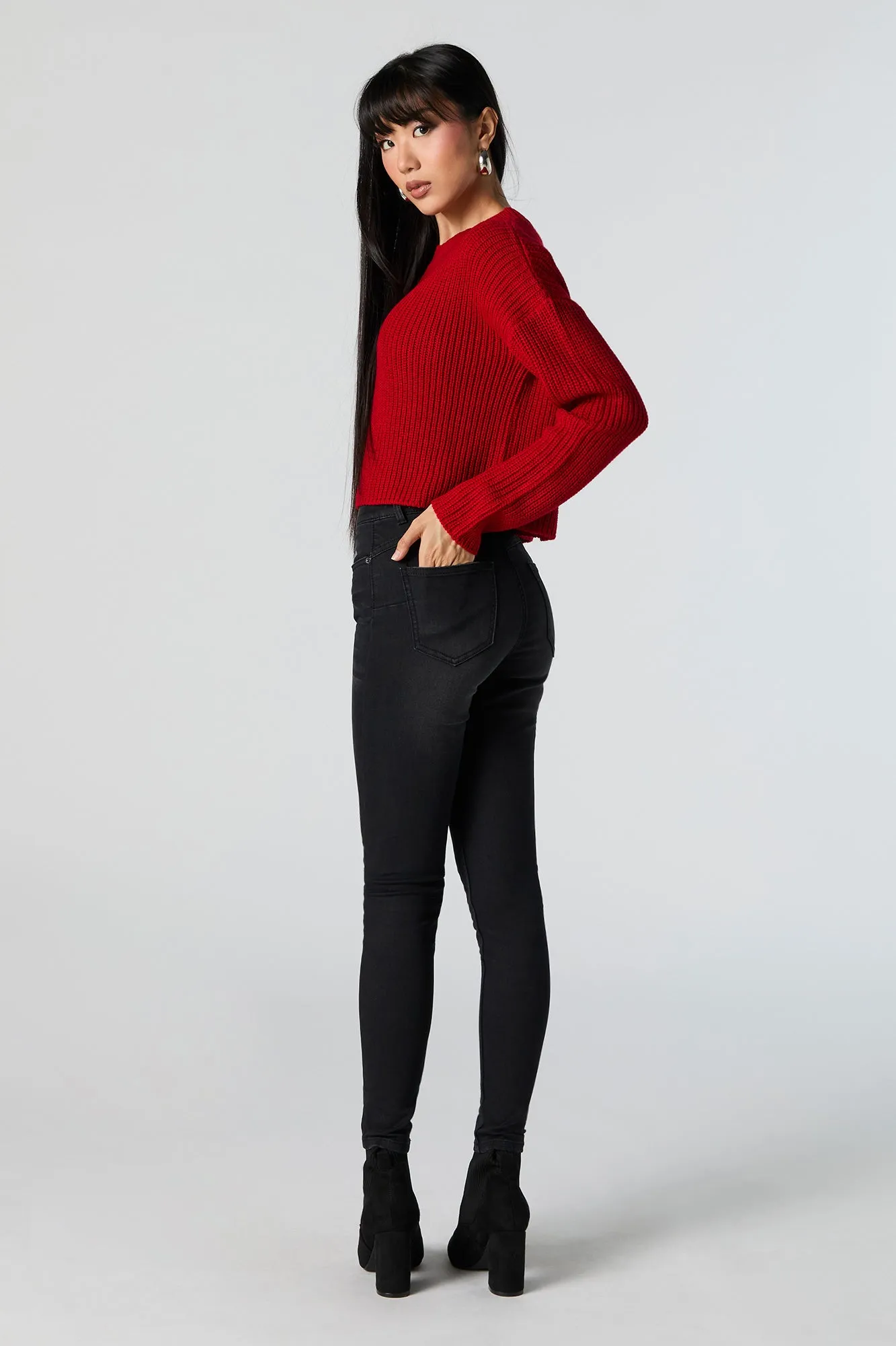 Rio Black Wash Skinny Jean sold by Charlotte Russe product image thumbnail 3